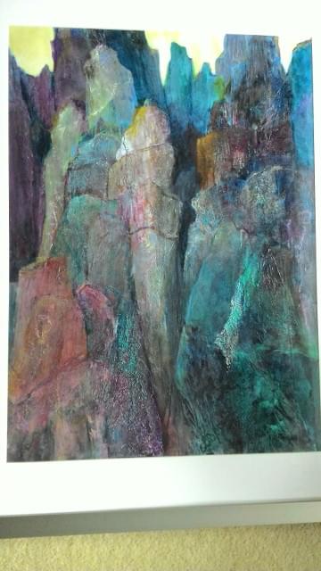 art painting abstract stone forrest