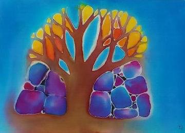 art painting abstract tree