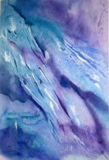 art painting abstract blue and violet